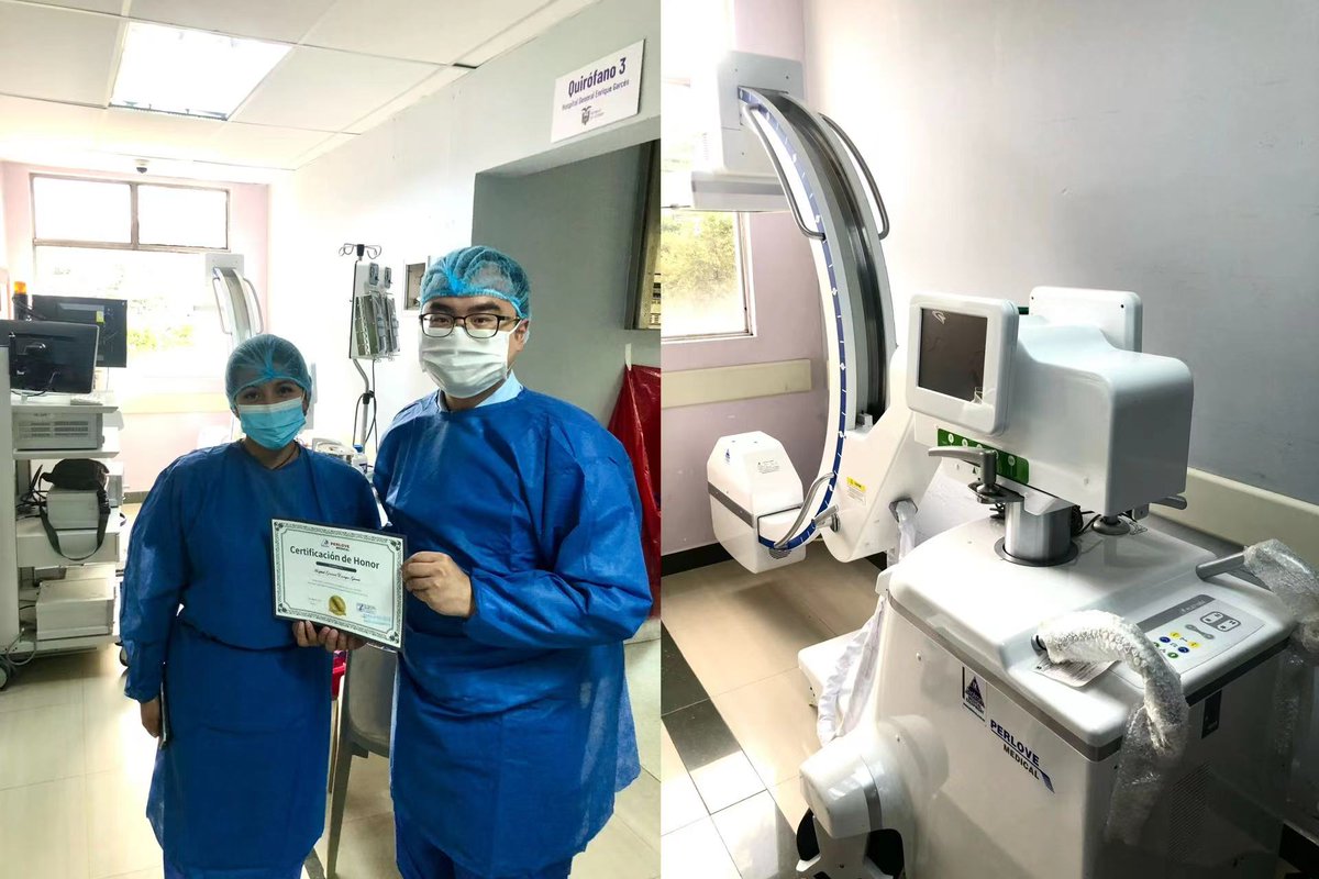 PerloveMedical's tweet photo. 🎉Es un gran honor para Perlove visitar la instalación del arco en C de detector de panel plano #PLX7100A de la serie de alta gama en un hospital de Ecuador, dirigida por nuestro respetado distribuidor IXBiotron Del Ecuador Cia. Ltda. 🎈 https://t.co/6jYRS805Eb