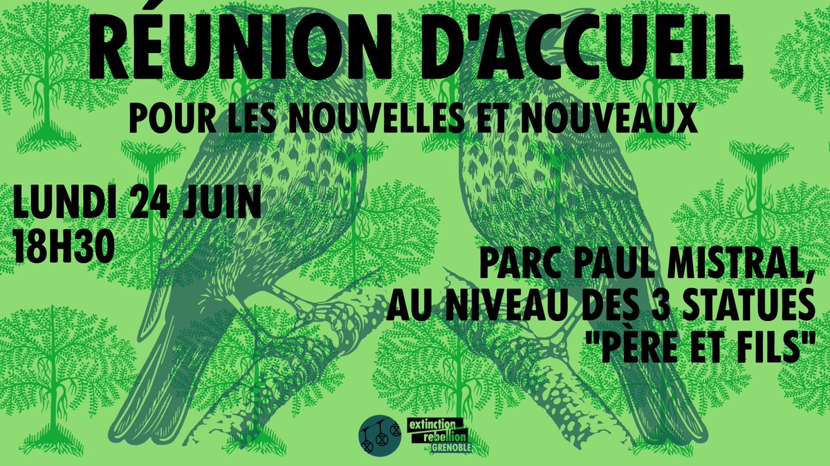 Xr38G's tweet photo. 🙋ACCUEIL NOUVELELAUX 🙋
📅 Rendez-vous lundi 24 juin à 18h30
📍 Au Parc Paul Mistral au niveau des 3 statues
🥜 Ramène ta meilleure tapenade si tu veux partager un apéro en fin d'accueil
A très vite 💚 https://t.co/7eCjZeZ9lT