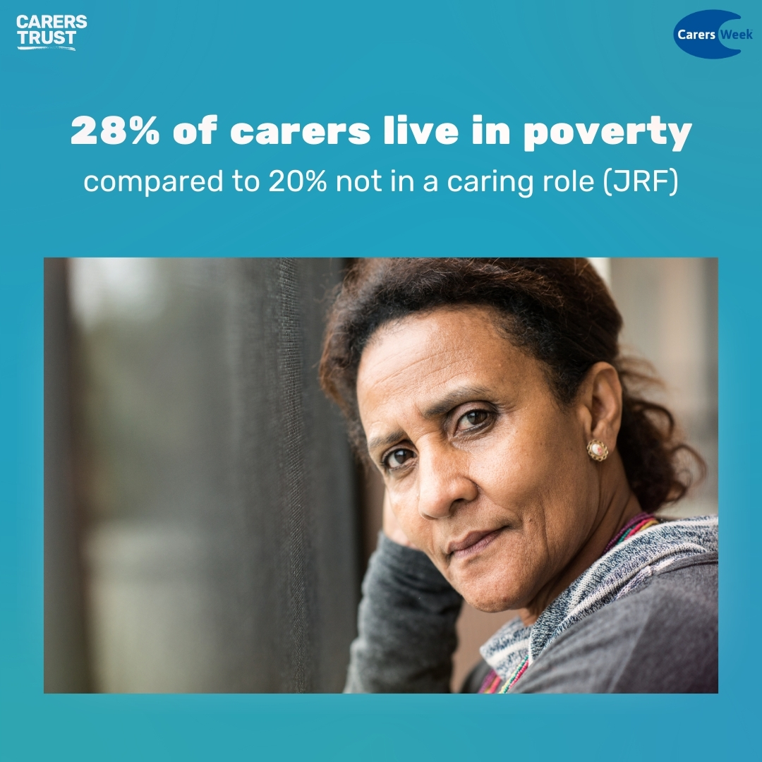 Many carers live in poverty and much more than the wider public who aren't carers! #CarersWeek

The next Government must commit to ending carer poverty!

Find out how you can get involved this #GeneralElection as a carer or for carers: bit.ly/4bNlAQR
