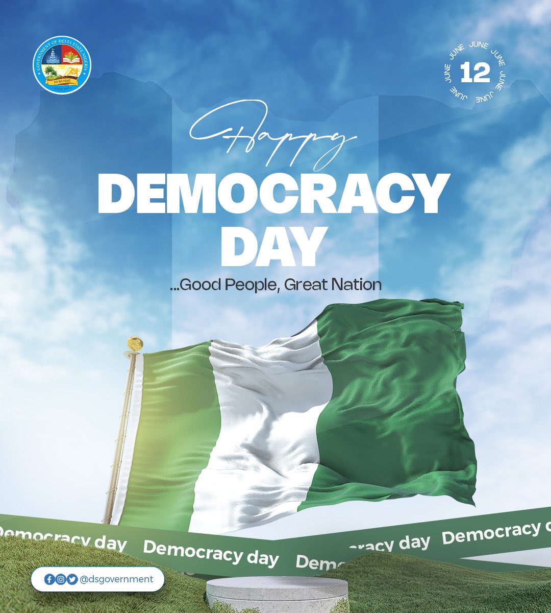 Unity in diversity, strength in unity.
Celebrating democratic governance and many more years of peace, prosperity, and progress.

Happy Democracy Day, Nigeria!