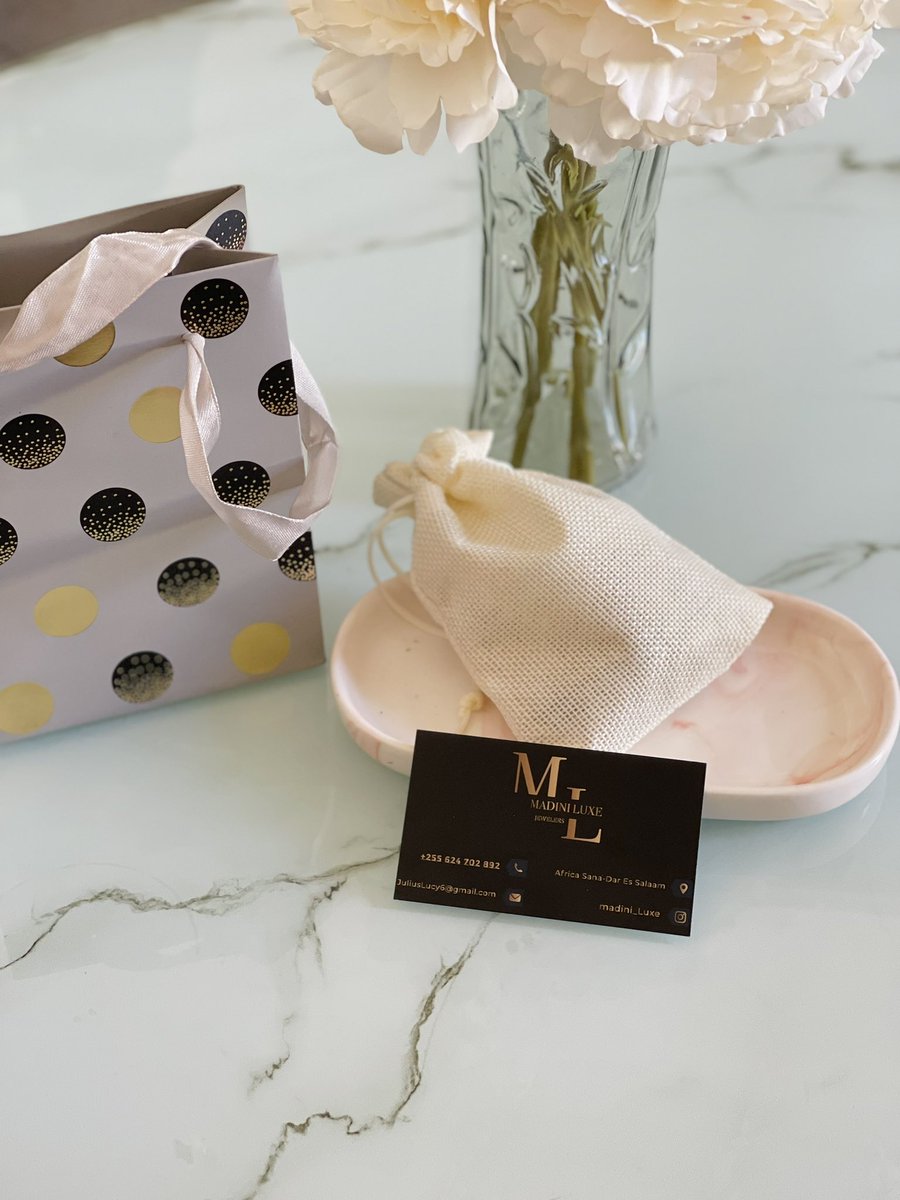 A gift ready to be delivered to Amina. Let us make ur loved ones day

Our accessories are Allergy free and non tarnishing

Call or WhatsApp 0624702892

Located at Africa sana.

Follow <a href="/Madini_Luxe/">MADINI LUXE</a> for more
