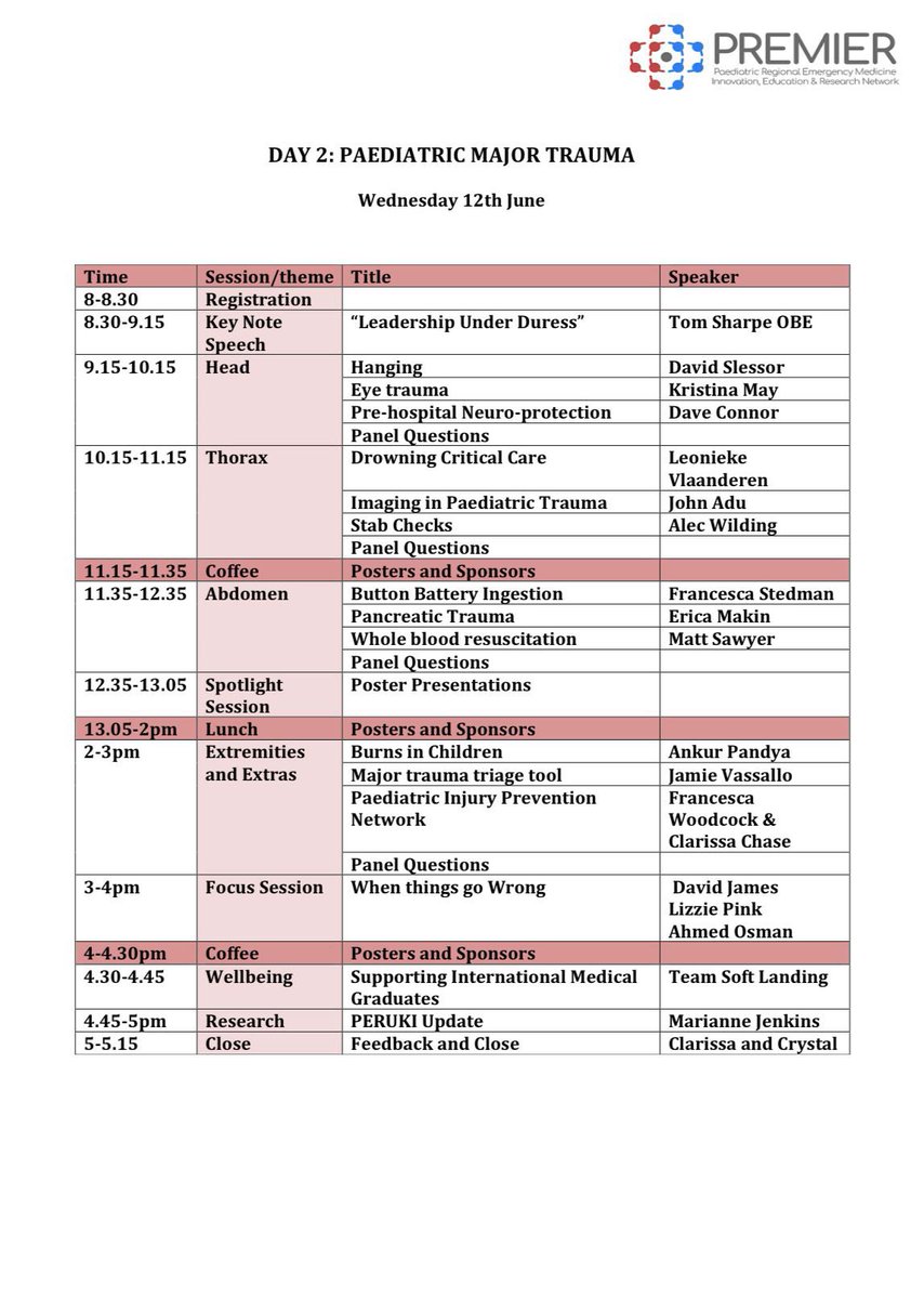 PremierWessex's tweet photo. Welcome back for Day 2 where we will be covering paediatric major trauma π¨βοΈπ¨
#premierconference
Remember to follow along with @stemlyns
And thank you to our sponsors @HamiltonMedical and @teleflex https://t.co/aX3UfY3acT