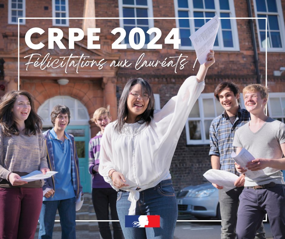 AcAmiens's tweet photo. Le rectorat adresse toutes ses félicitations aux lauréats du CRPE 2024 !
Bienvenue dans cette belle mission au service de la réussite de nos élèves 🎒
Et pour les autres, ne perdez pas espoir, continuez à croire en vous et persévérez ✨ https://t.co/FamNEygZbn