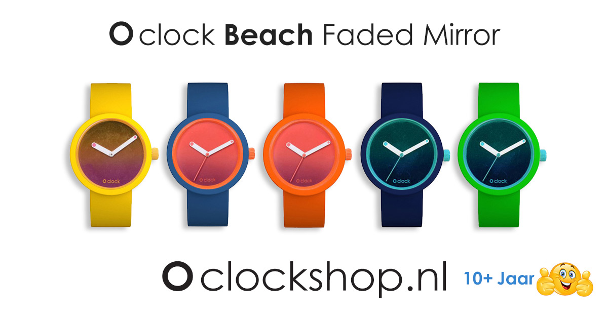Oclockshop's tweet photo. Krijg dat zomerse gevoel. Bestel nu de O clock Beach Faded Mirror! Limited edition. https://t.co/5Ugz8QZfs6… #oclock @oclockshop #trendy #horloge #zomers #vakantiegevoel #limitededition https://t.co/YphLb68hqo
