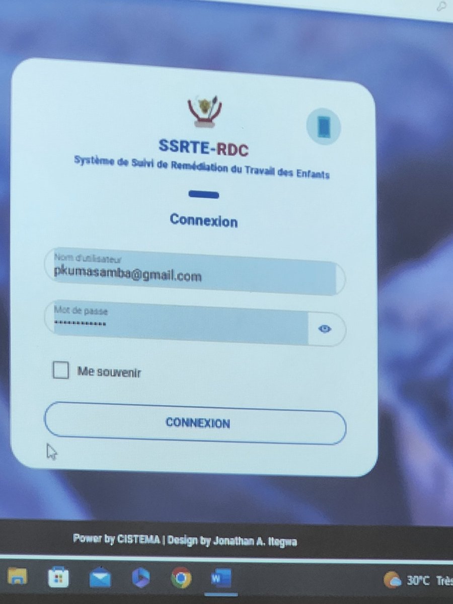 CISTEMA4's tweet photo. 4/4
LTEMA : Le Système de Suivi et de Remédiation du Travail des Enfants (SSRTE) développé par la CISTEMA a donné des bons résultats dans phase embryonnaire,son Pdt le SG/Mines  RAMAZANI compte redoubler d'ardeur pour passer à la phase de Remédiation proprement dite. https://t.co/47unLUInzO