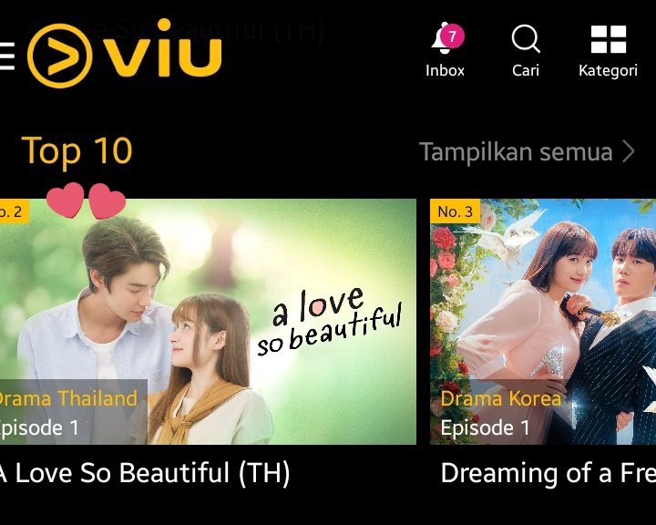 pam_yjuly's tweet photo. As far as I remember, when I checked VIU Indonesia last week, right after ep 2 released, it wasn't yet in the top 10, today when I open Viu @Viu_ID it is already in 2nd place. Wow ✨🫶🏻

#ALoveSoBeautifulTH #primiily 
@primiily1_ @AlovesoBeau https://t.co/GFK4jOMRVh