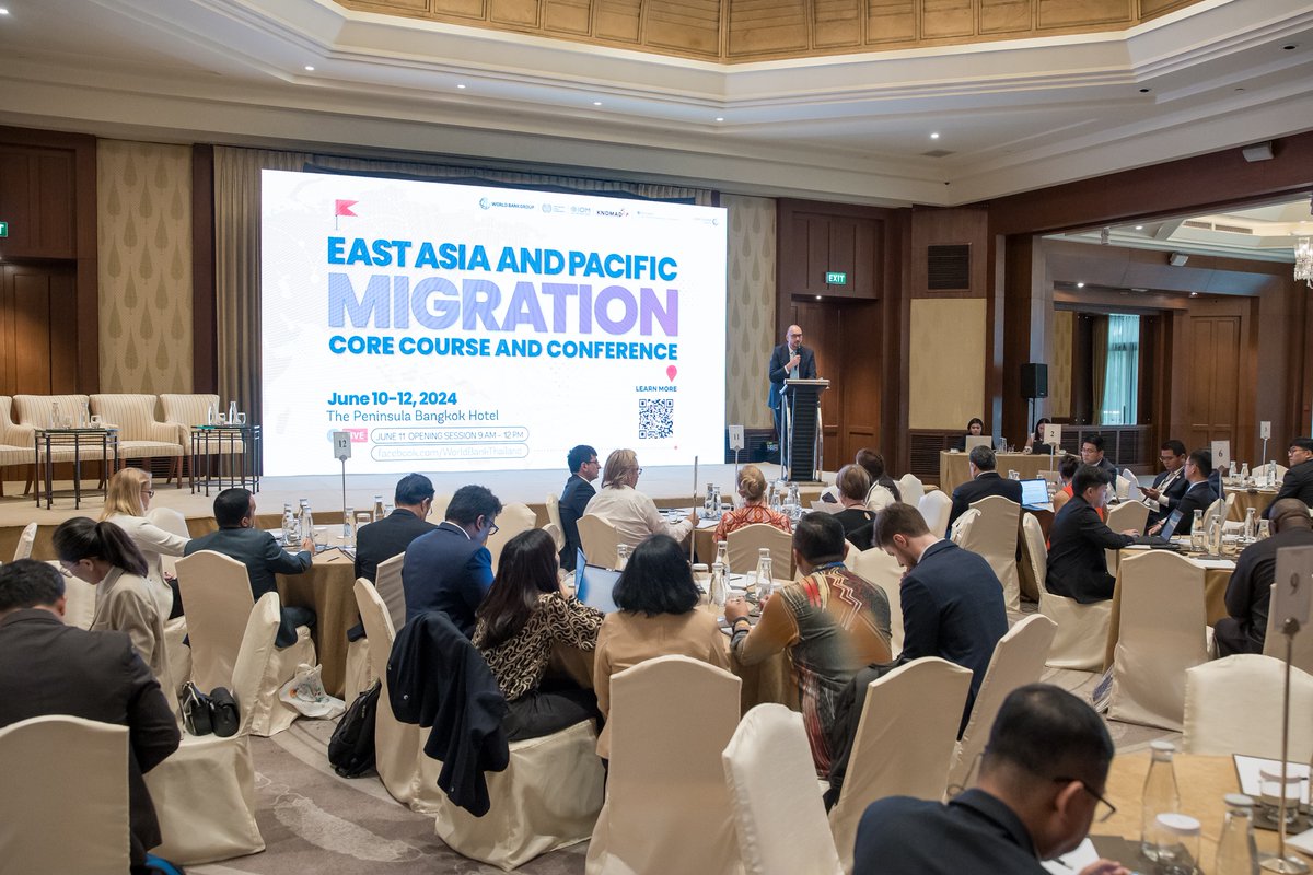 IOMAsiaPacific's tweet photo. The opening session of the #EAPMigration Conference kicked off with insights on #BetterMigration policies, skills development, and global cooperation for #SustainableDevelopment.
IOM thanks @WB_AsiaPacific, @ILOAsiaPacific & @GlobalKNOMAD for this meaningful partnership! https://t.co/TYdiwolJ0f