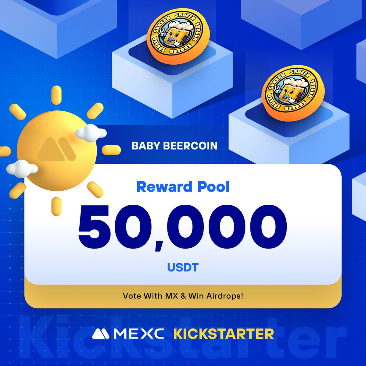 .<a href="/BabyBeercoin/">BABY BEERCOIN 🍻</a>, a meme coin on the Solana chain, is coming to #MEXCKickstarter 🚀

🗳Vote with $MX to share massive airdrops
📈 $BBEER/USDT Trading: 2024-06-13 07:00 (UTC)

Details: mexc.com/support/articl…