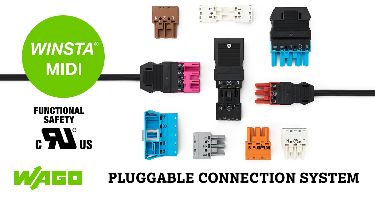 WAGOSingapore's tweet image. #WAGO&apos;s #PluggableConnectionSystem - #WINSTA® MIDI 770 series are #UL recognized - UL 1059 &amp;amp; 1977. 
◘ Conductor range up to 4mm²
◘ 2 wire #connections per pole
◘ For special applications e.g. instrumentation &amp;amp; #ControlEngineering
wago.com/global/winsta
#PluggableConnector