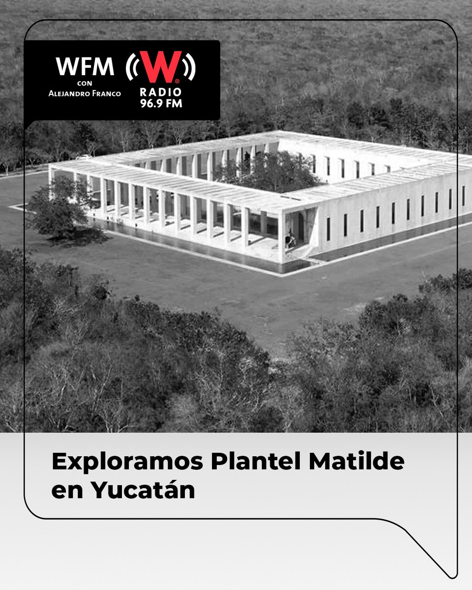WFM con Alejandro Franco. (@wfm_wradio) on Twitter photo Regresamos con el tercer bloque de #WFMWRadio con <a href="/AlejandroFranco/">Alejandro Franco</a> para hablar de Plantel Matilde de la mano de <a href="/Perliurix/">Perla Gálvez</a>
Ya al aire:
play.wradio.com.mx Regresamos con el tercer bloque de #WFMWRadio con <a href="/AlejandroFranco/">Alejandro Franco</a> para hablar de Plantel Matilde de la mano de <a href="/Perliurix/">Perla Gálvez</a>
Ya al aire:
play.wradio.com.mx