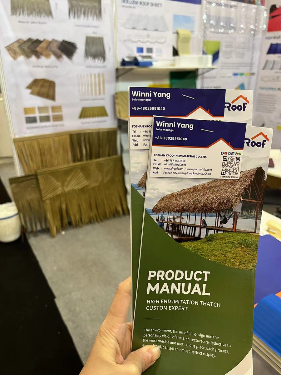 anyun_yang59667's tweet image. 🎉The exhibition has started in Indonesia , welcome to visit at any time🎉❤️ #show #exhibition #syntheticthatch #artificialthatch #roofing #rooftile