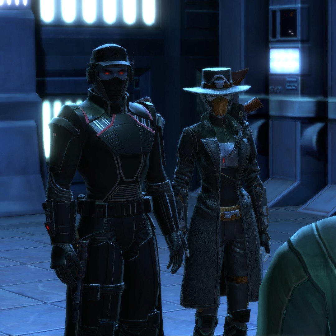mordorgeist's tweet photo. My #SWOTR #Roleplaying Imperial Agent Vyk'ram got a big #SpaceBarbie update along with his new associate Kaliyo Djannis! https://t.co/EIhDyIzdFK