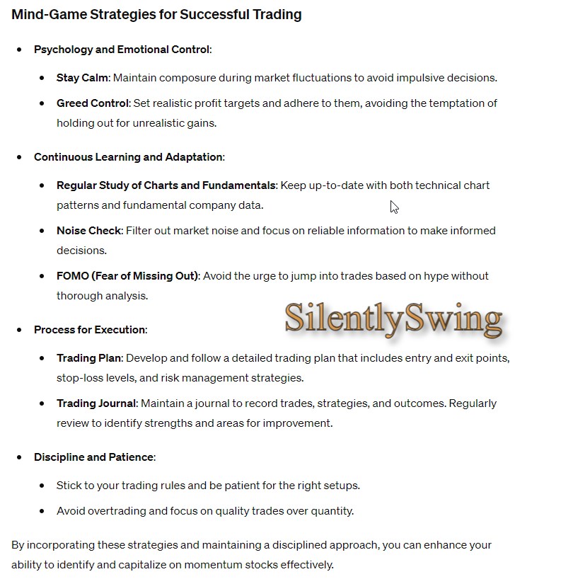 SilentlySwing's tweet photo. These scanners an idea to find good momentum stocks. Its all about probability, there is NO magic wand for 100% accuracy. All scanners in X thread. Follow Fundamental as well
#chartink #SilentlySwing #swingtrading #stocksSelection #breakoutStocks #trading #stockmarket #investing https://t.co/bDvqFeHbpc