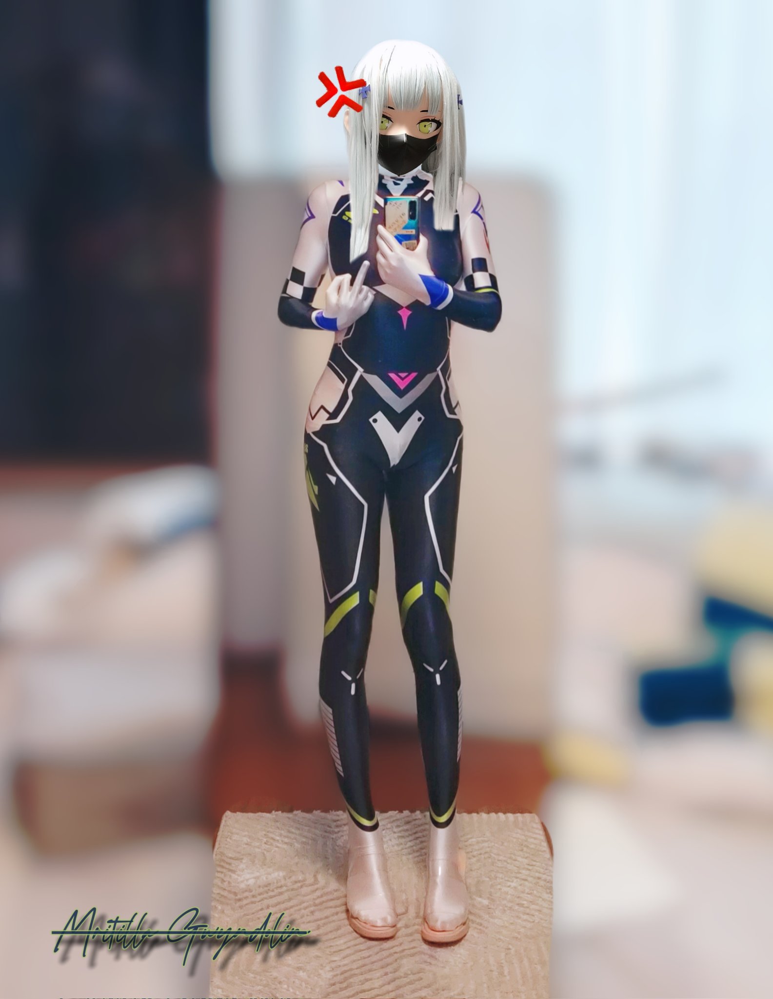 ❤️ Ying様　お纏め品 ハイウエストKNEEダメージbijouワイドデニムパンツ[品番