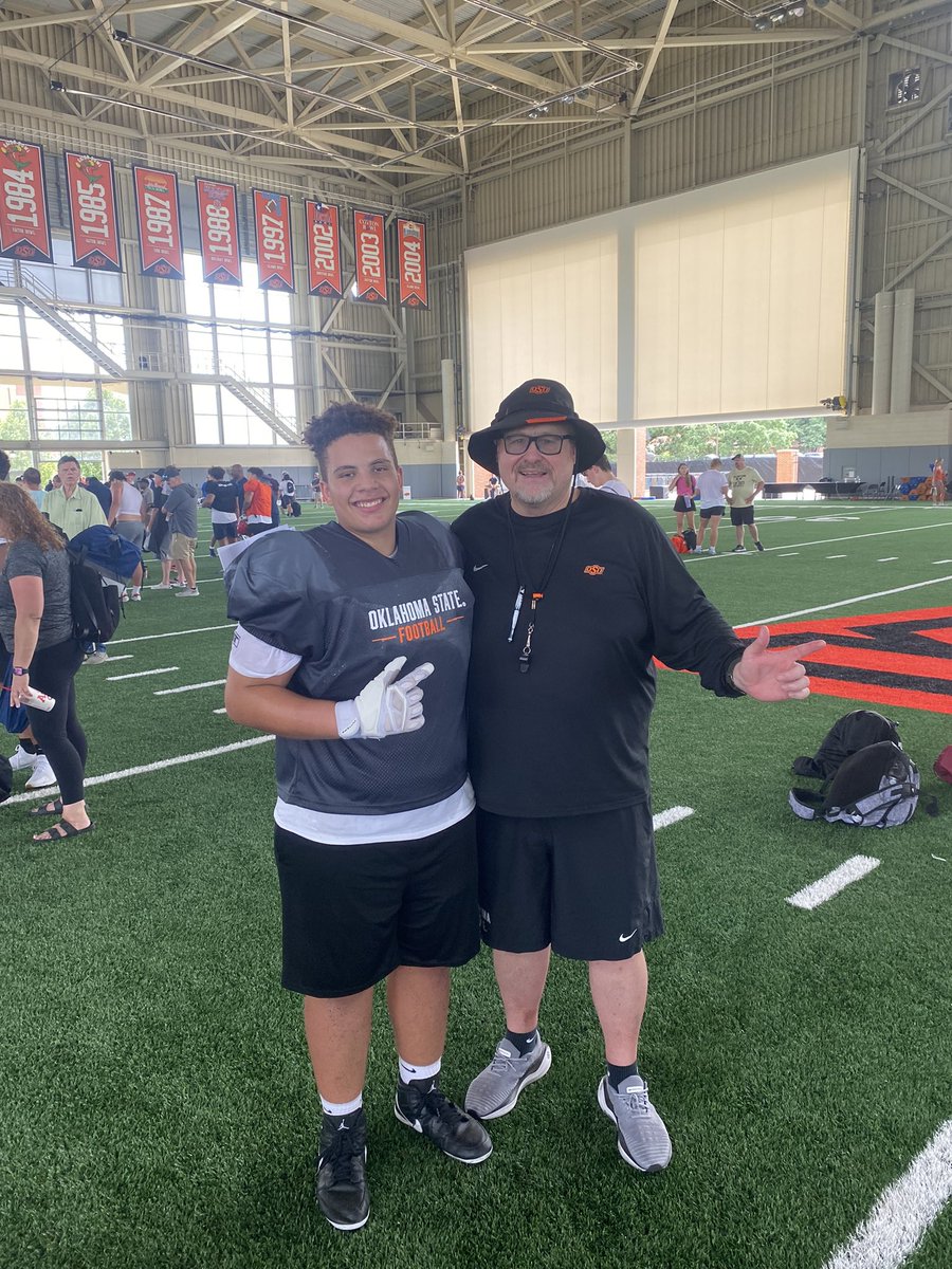AydenJRodgers's tweet photo. The down and dirty camp did not disappoint! Thank you Oklahoma State for putting on a great camp. @Coach_Dickey @CoachZAllen @CoachJohnson72 @CoachGundy @CowboyFB @CoachSteely @Coach_Grimmett @CoachLeCroix @waedmondson @EliNels50836841 https://t.co/RGXitUTyxL