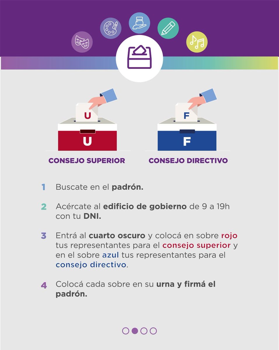 fadfranjamorada's tweet photo. ¿CÓMO SE VOTA? 😵

🗳️ Ya sabés que votamos representantes de los Consejos y de la  #FUCUYO.

🤔 Ahora te explicamos CÓMO, ¿te quedaste con dudas? Escribinos o también te ayudamos el dia de hoy.
⚠️ ¡No olvides tu DNI!

💜 El 12 de junio #SigamosActivandoLaFAD #EsConLaFranja https://t.co/ZSZfWOmkAW