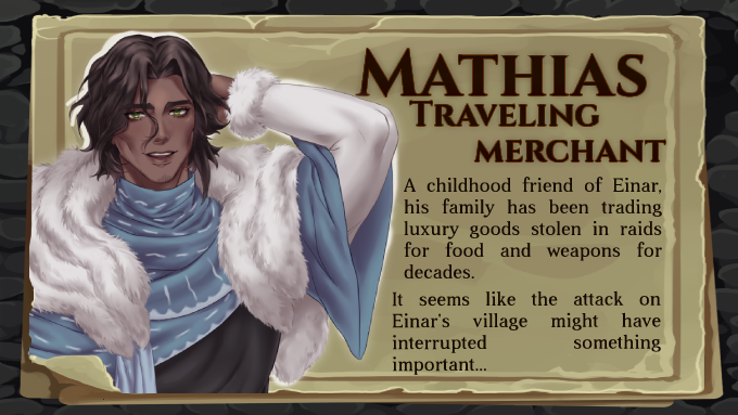 Man_EaterGames's tweet photo. Mathias might seem greedy and self-serving, but his feelings for Einar are sincere. But is it anything more than just friendship...?

❄️ Wishlist the game here: https://t.co/HVgSWwE9uy

#boyslove | #visualnovel | #indiegame https://t.co/EwOBm0MfeH