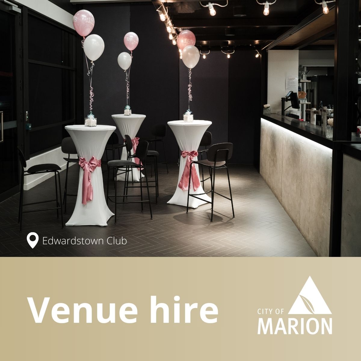 Need a venue for your special event? Our new booking system makes it easy to find affordable and local options in the City of Marion. Book now at marion.sa.gov.au/venue-hire