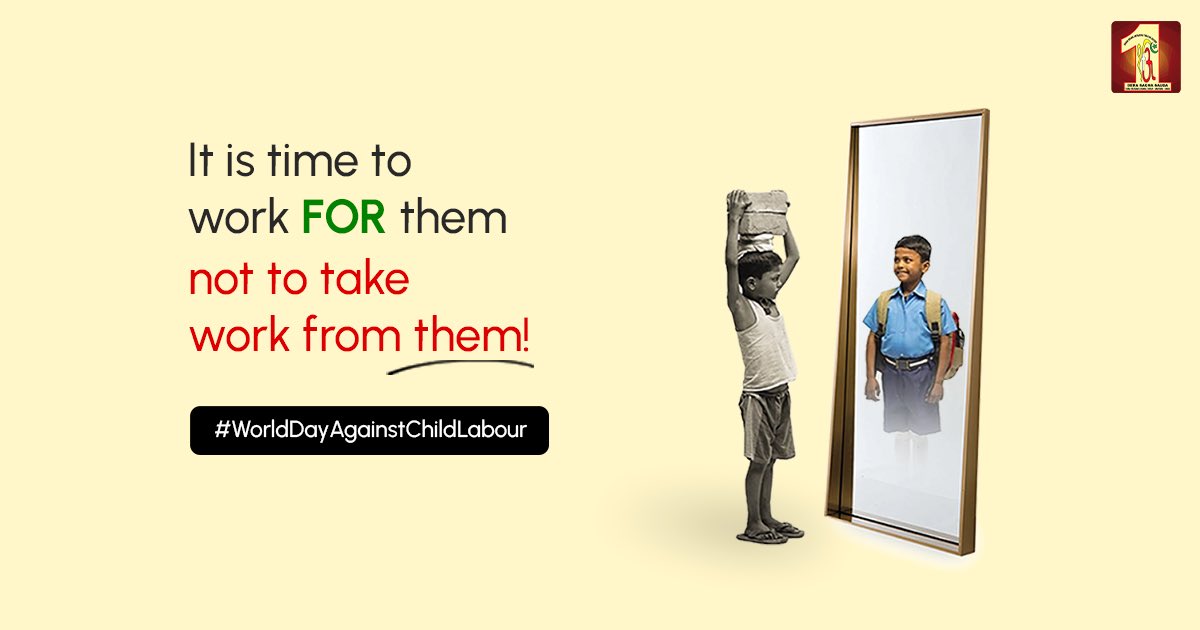 DSSNewsUpdates's tweet photo. The dreams in their eyes deserve to be fulfilled, their hands should hold pencils and toys, not brooms or soiled utensils.
Children are our nation's future, they deserve to thrive and not be deprived of their childhood. Thanks to Saint Dr MSG, millions of volunteers educate and support the underprivileged children, and are committed to #StopChildLabour. 
#WorldDayAgainstChildLabour