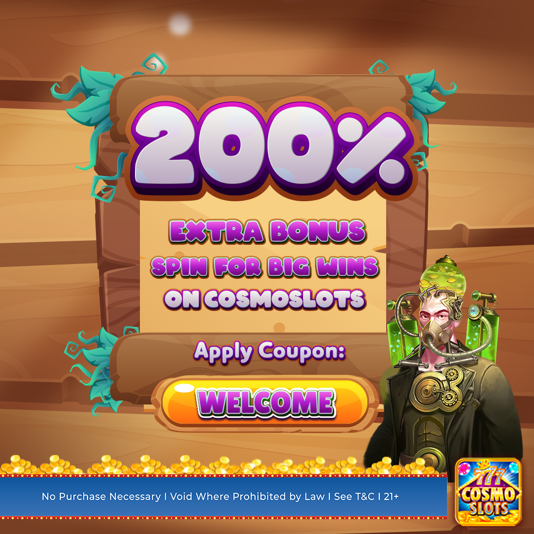 CosmoSlots's tweet image. 🎰🔥 200% Extra on Deposits! 

Use the coupon "WELCOME" and start spinning with more! 💫💰

#CosmoSlots #DepositBonus #WelcomeBonus #EpicWins #SpinToWin #CasinoTime