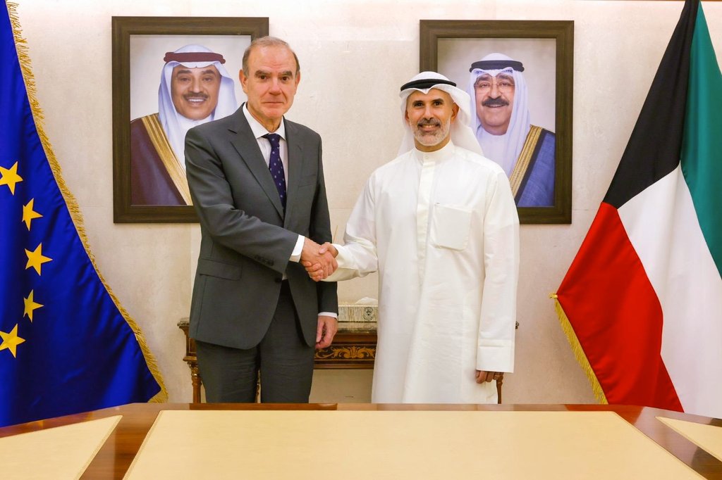 enriquemora_'s tweet photo. In #Kuwait for the Political  Dialogue with DFM Sheikh Jarrah Al-Sabah. Global and regional issues require partners and Kuwait is a valued one.  We'll deepen and expand our cooperation also on key issues like Gaza and Russia's aggression on Ukraine @MOFAKuwait @EUinKuwait https://t.co/7AqtoqIsN9