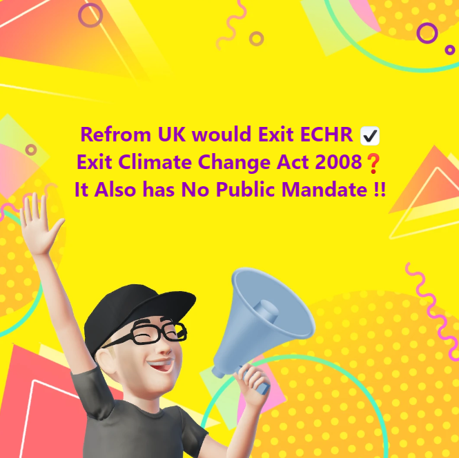 robinmuirhead's tweet photo. Looks like @ReformParty_uk are on a Roll !
'Suggestion' for the #Manifesto Save the UK ยฃ1Trillion over 10 years ! Enough to Pay for National Security & National Debt Interest #JustSaVing MPs Forced this Stupid Act Thru Ignoring 'Real Science'
It's Time #CancelNetZero โ https://t.co/ld9T8Sz9jv