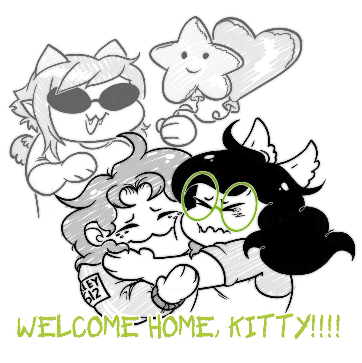 KITTYQUESTmspfa's tweet photo. actually.... since kittys been in space for a year, its time for her to come back for her checkup! welcome home, kitty 🎈 https://t.co/JBenJLDC6n