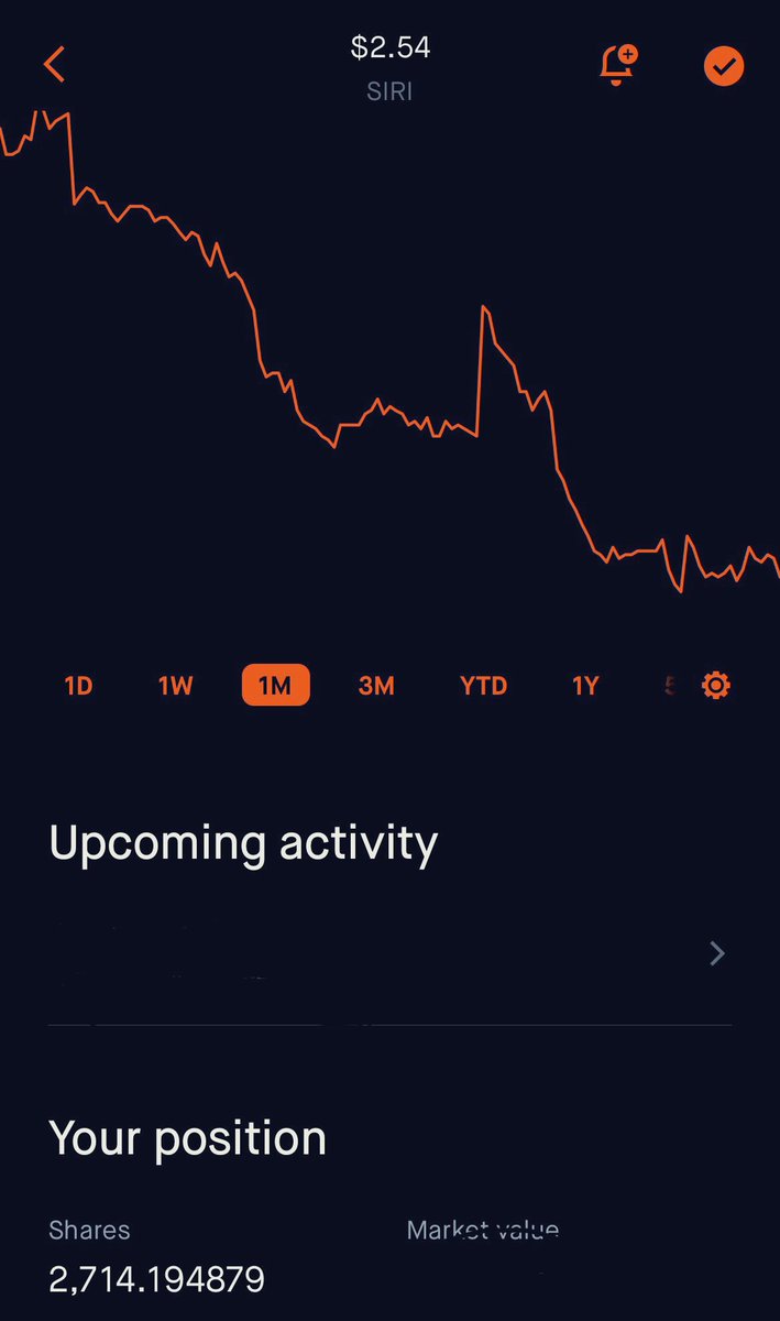 GarciaFrankli's tweet photo. #stocksmarket 
$SIRI holders , 
I’m Down over 20% 
take the 20 % loss 
Or just wait 🤔🤔🤔🧐 https://t.co/dsnQDjW0dN