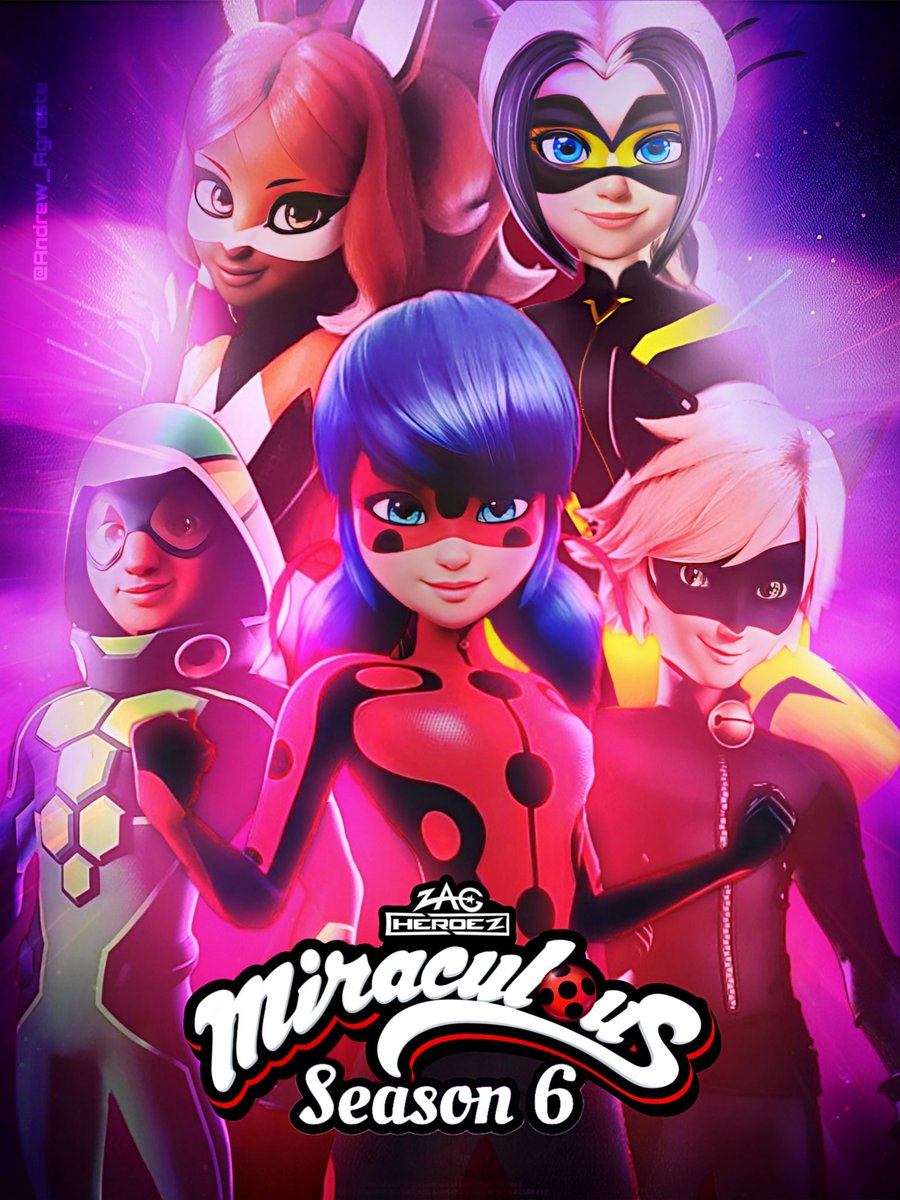 The Miraculous team is back. Miraculous Ladybug Season 6. #ladybug #LilaRossi #adrien #marinette #MiraculousLadybug #mlbbfanart #MLBS6 #fanmade #RenaRouge #Carapace #Vesperia