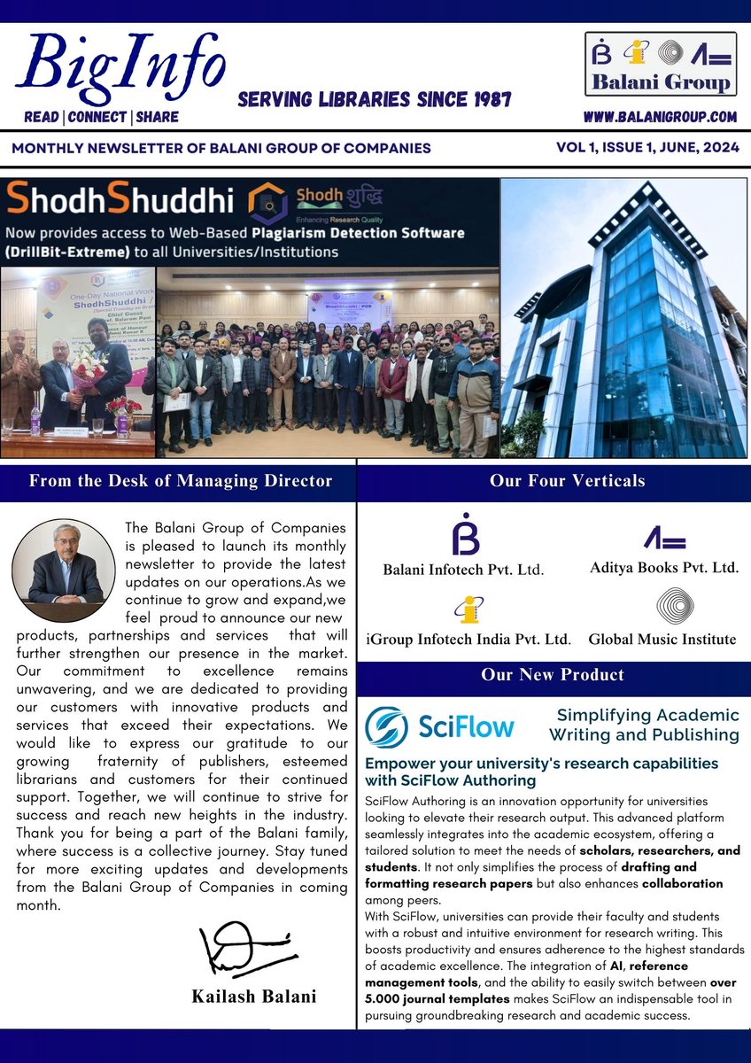balaniinfotech's tweet photo. Share your ideas, observations, news &amp; events related to the libraries, publishing, and information industry on info@balaniinfotech.com. We will be happy to publish these in the Newsletter.

#balaniinfotech #balanigroup #newsletter https://t.co/qL3aSJkIL2