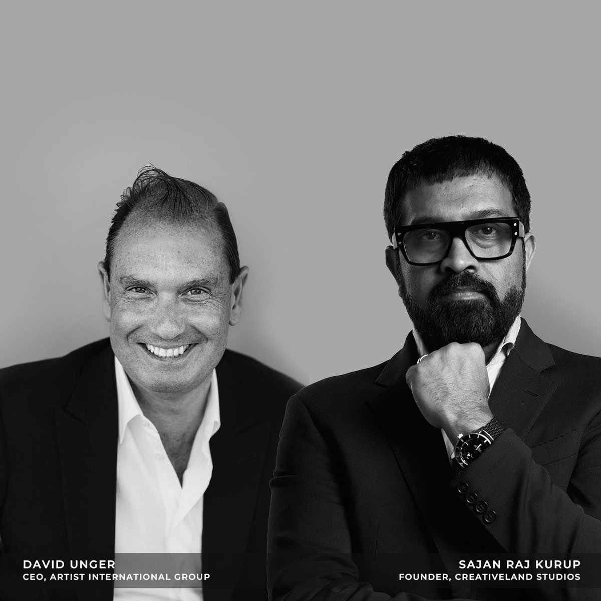 taran_adarsh's tweet photo. ARTIST INTERNATIONAL GROUP - CREATIVELAND STUDIOS CREATE JOINT VENTURE IN INDIA… WILL PROMOTE INDIAN TALENT GLOBALLY… Artist International Group [#AIG], led by David Unger, and Creativeland Studios, spearheaded by entrepreneur Sajan Raj Kurup, have announced the formation of a joint venture, bringing #AIG to #India.

This strategic partnership aims to merge #AIG’s global expertise with #India’s burgeoning creative talent, fostering a new era of creativity and cultural exchange.

The new talent and production company, #AIGIndia, is set to focus on identifying, nurturing and promoting #Indian talent across various artistic disciplines, both in #India and globally.
#CreativelandStudios
@ungerdavida @rajkurup