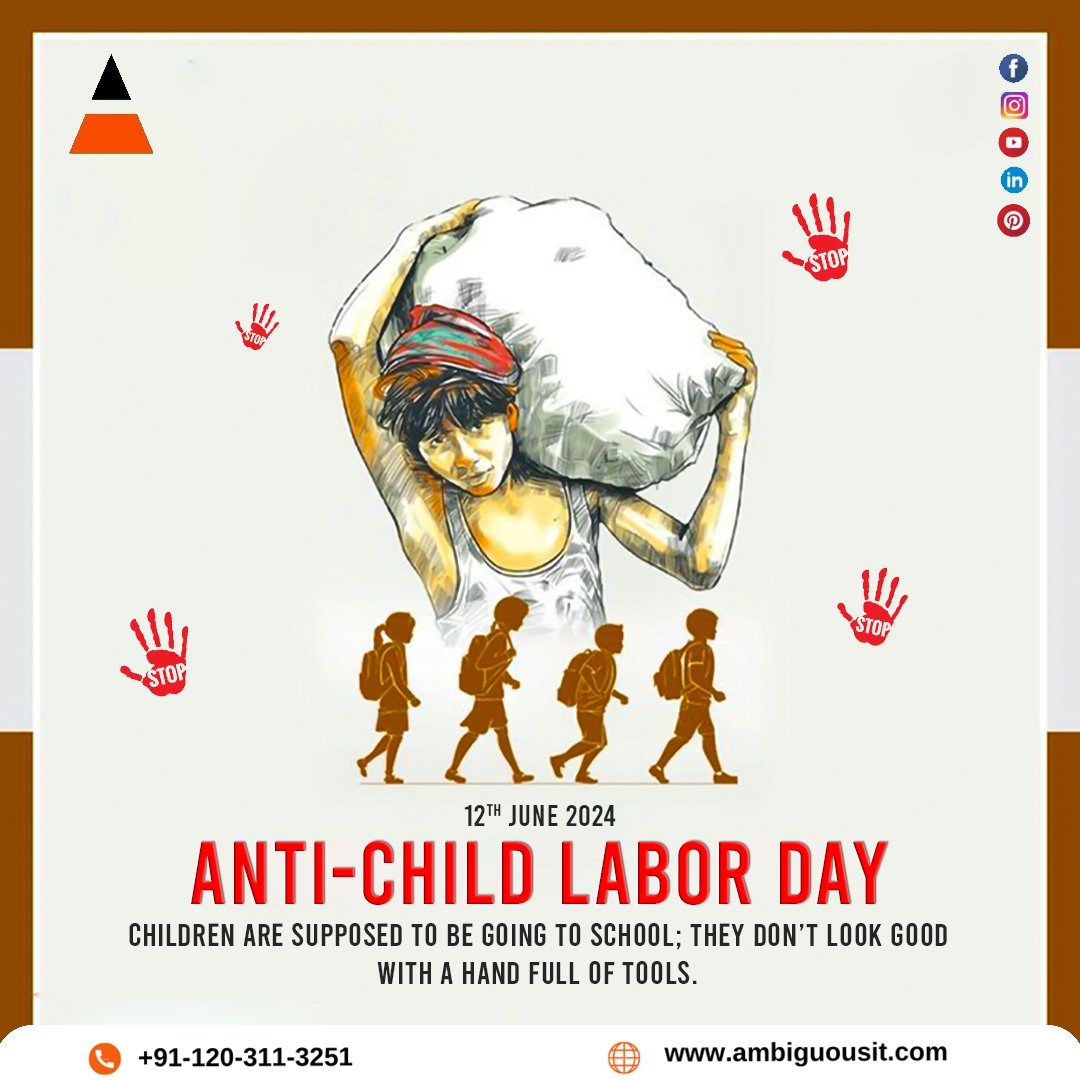 ambiguous_it_'s tweet photo. Every child deserves a childhood. End child labor now. 
.
.
.
.
#antichildlaborday #nochildlaborday #laborday #labor #childrenarethefuture #education #ambiguousit #shivanisaxena https://t.co/29e6IvV3Yf