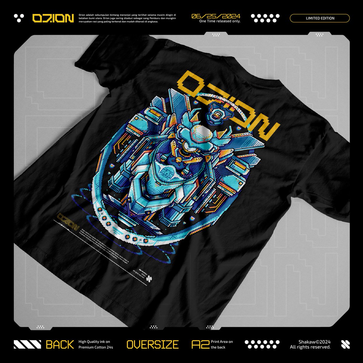ORION's first look. Will be launched THIS JUNE.
#pixelart #tshirtdesign  #merchandise #shakaw