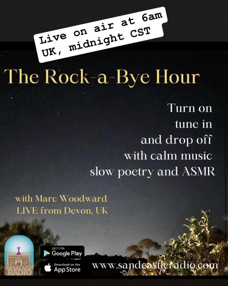 Marcomando's tweet image. Doing my late night (US) early morning (UK) radio show right now: sandcastleradio.com