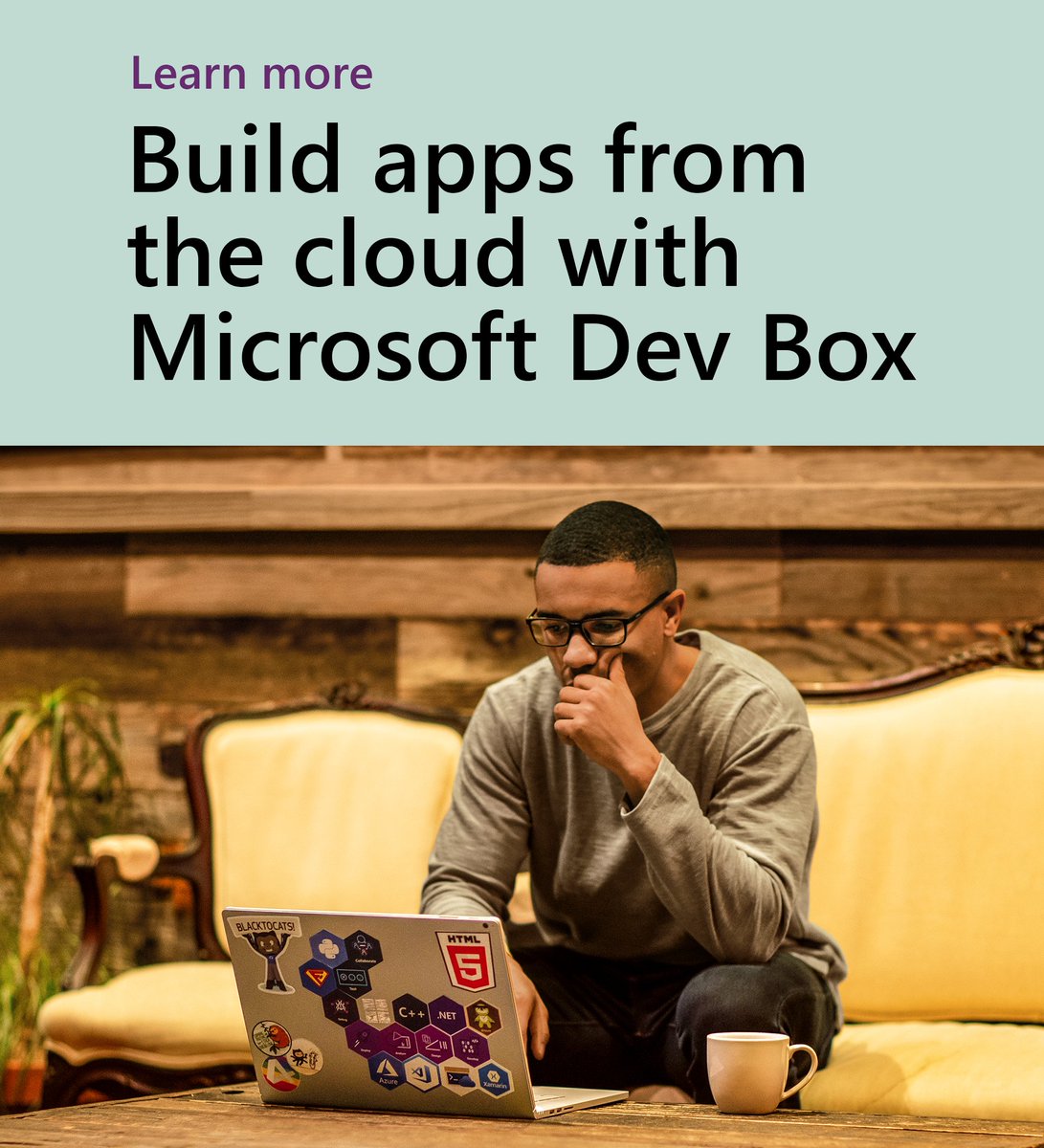 MicrosoftID's tweet image. Microsoft Dev Box is evolving to meet the needs of teams, developers, and administrators. Learn about the latest features and integrations coming to #DevBox that optimize the developer experience from onboarding to deployment. #VisualStudio
msft.it/6019YssIR