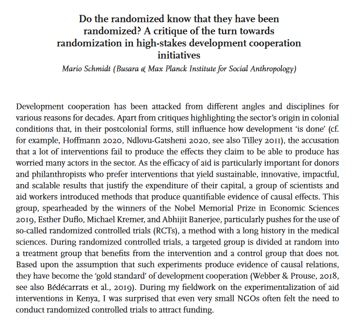 CyrusHerder's tweet image. "....avoid it by randomizing using clusters (cf. Puffer et al., 2005) that do justice to local conceptualizations of socio-spatial units."
@BusaraCenter  #RCT #randomization
busara.global/wp-content/upl…