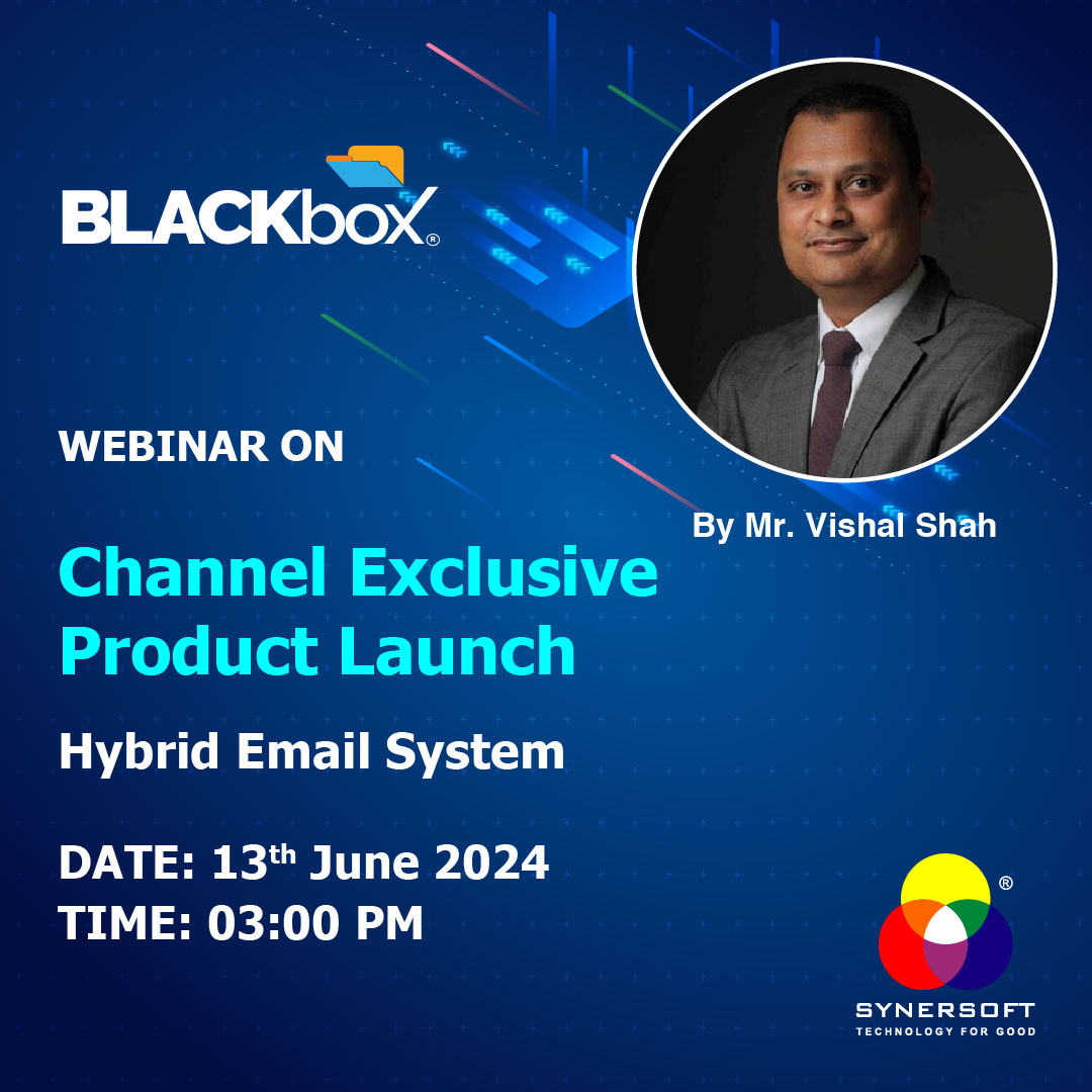 SynersoftTech's tweet image. Join our Partner-Only Webinar on Hybrid Email System by Vishal Shah!

🗓️ June 13, 2024
🕒 15:00

Learn how to save 70% on email costs with this breakthrough technology. 

Register now! 

us06web.zoom.us/webinar/regist…

#Webinar #EmailTech #Synersoft