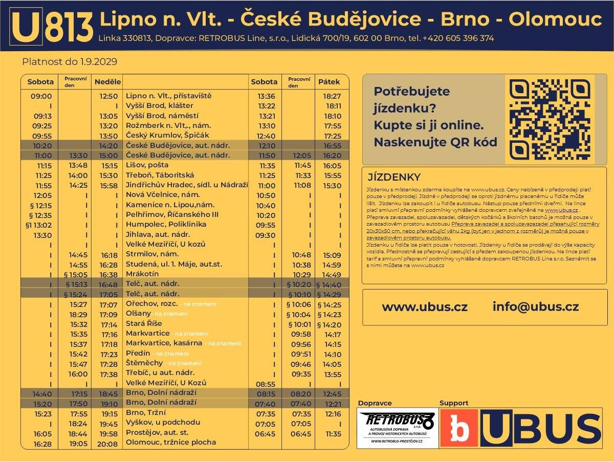 ubuscom's tweet photo. Jízdní řád autobusů na Lipno v poněkud výrazné grafice. Neprehlednutelný :) https://t.co/T52yTaoK1Z