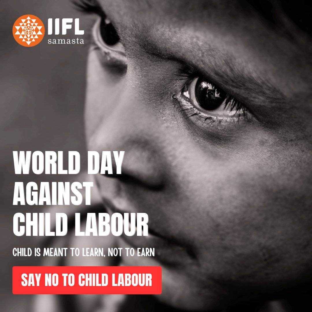IIFL_Samasta's tweet photo. Commemorate World Day Against Child Labour by advocating for a future where every child is free to learn, play, and grow!
#EndChildLabour #EducationForAll #ChildRights #StopChildLabour #YouthEmpowerment #ProtectChildren #FutureWithoutChildLabour #ChildhoodMatters https://t.co/mf6LALDSIp