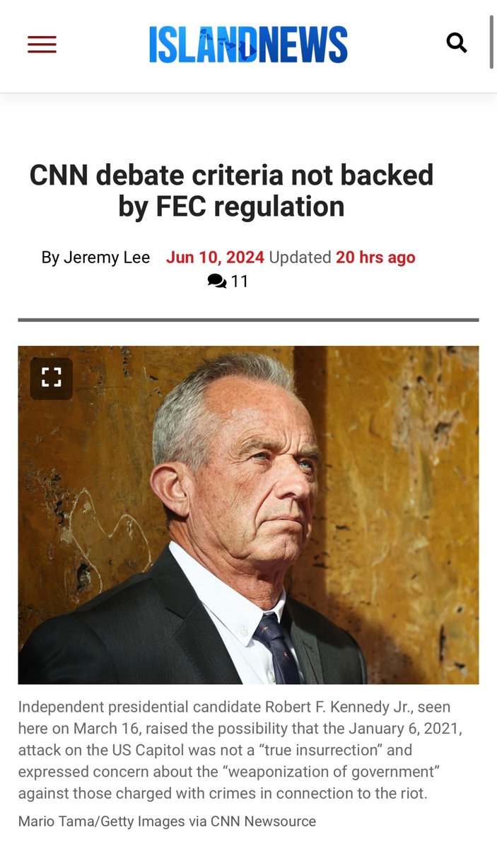 jeremyreporter's tweet image. My conclusion here was NONE of the 3 qualify for the 270 ballot threshold— as it’s June. Therefore, CNN is flouting its criteria (&amp;amp; the FEC) by giving Biden &amp;amp; Trump a “presumptive nominee” pass. RFK Jr. points out that makes CNN’s event an “illegal campaign contribution.” LINK…