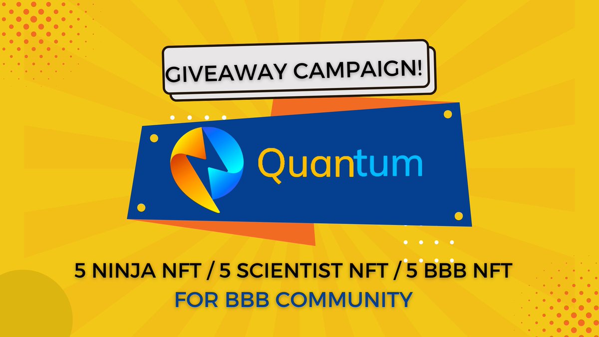 Web_3_Wanderer_'s tweet photo. Calling all Space Campaigners!
Huge giveaway thanks to @QuantumFi_ for the BBB fam!
Win 5 Ninja NFTs, 5 Scientist NFTs, & 5 BBB NFTs!
To enter:
1️⃣ Like & RT this tweet
2️⃣ Follow @injbbb & @QuantumFi_
3️⃣ Tag 3 $INJ friends
Winners drawn in 72 days! #SpaceCampaign #NFTGiveaway https://t.co/IUVkughPQM