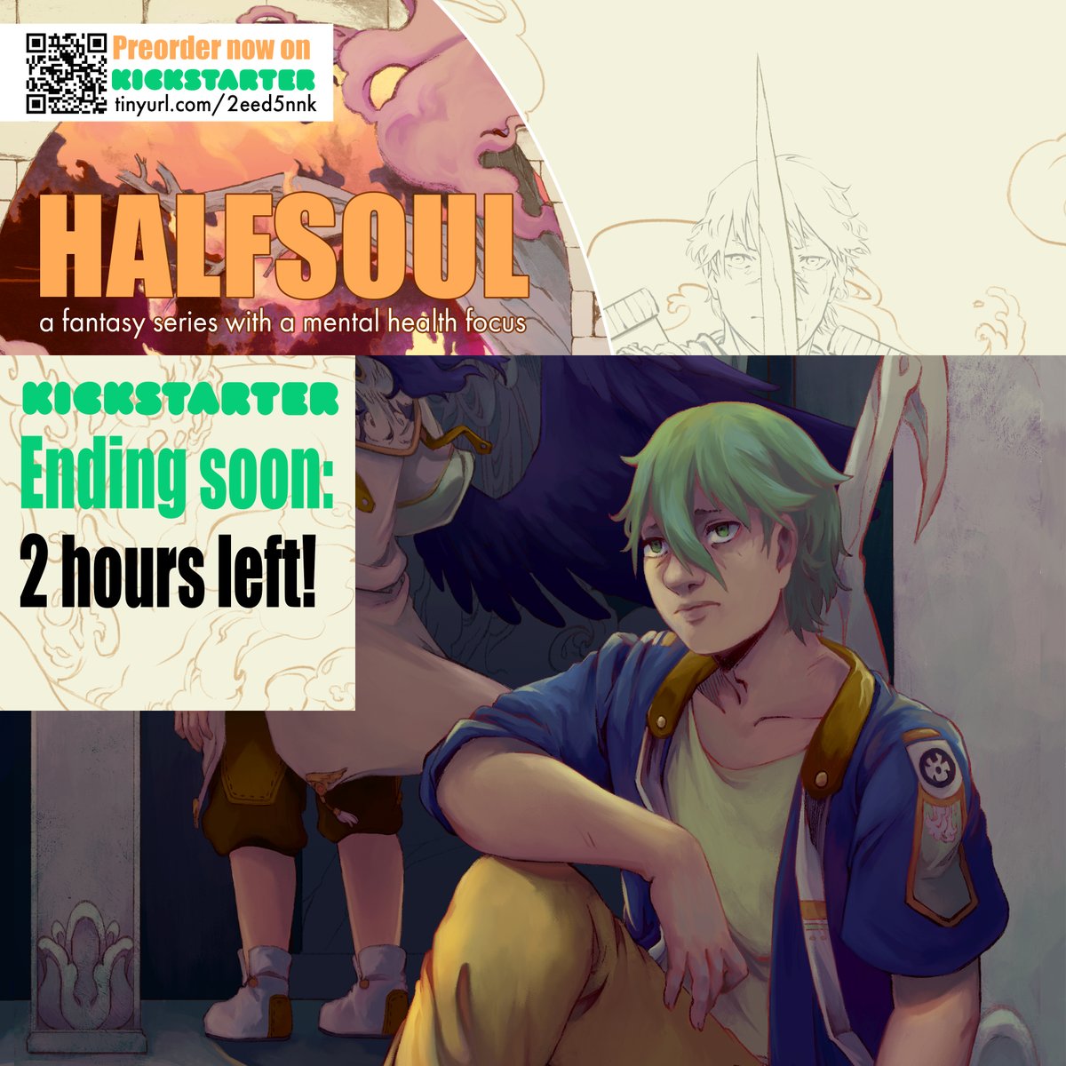 2 hours left to back Halfsoul!

However understanding the reasons behind a behavior didn’t make it okay, and communicating this is difficult at best.
6/9

You can grab a copy of Halfsoul here (tinyurl.com/3k774epu)  during the kickstarter.