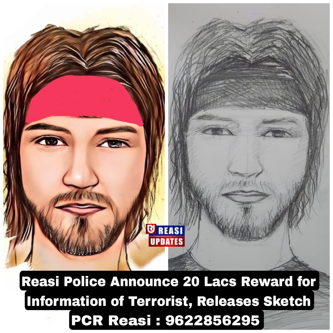 reasi_updates's tweet photo. Reasi Police Announce 20 Lacs Reward for Information of Terrorist, Releases Sketch

आतंकवादियों की जानकारी देने वालों को 20 लाख रुपए इनाम की घोषणा, जारी किया गया स्केच

PCR Reasi : 9622856295 https://t.co/D3ETVb2MrF
