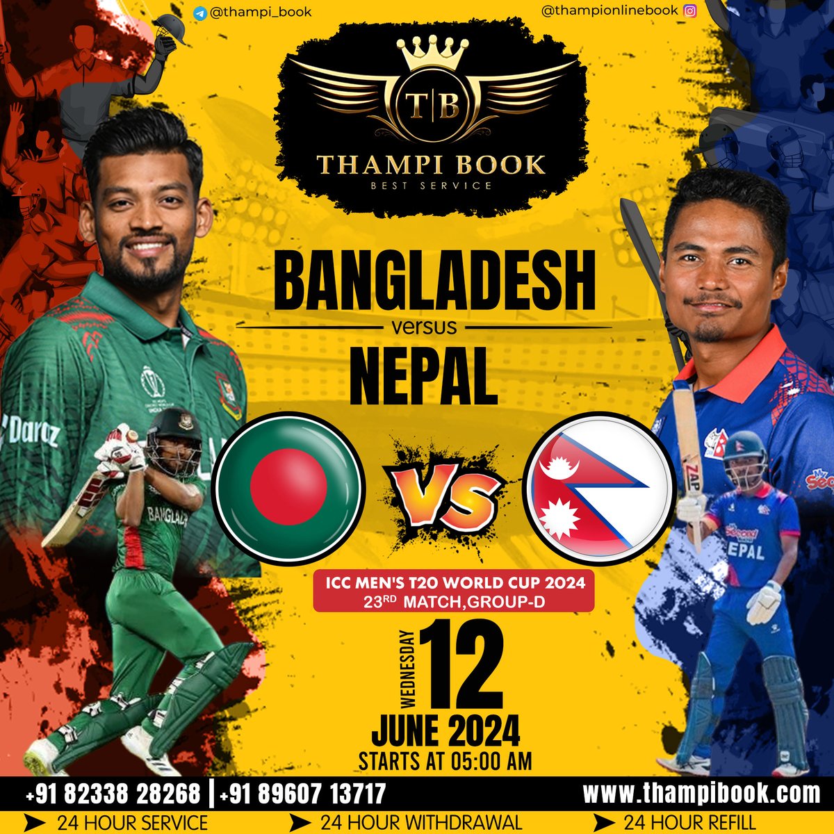 ThampiBook's tweet photo. THE THRILL BEGINS💥💥
Who Will Win? 🌟
Bet to Win with the Best Odds Available! 💰 Don’t Miss Out!
दिल से खेल, जान लगाके खेल!
🫅Telegram King🫅
https://t.co/zCSYKwyeGU
https://t.co/WCHMtdJNfV
https://t.co/qj1u9BRvyV
#india #T20 #cricket #betting #thampibook #fastdeposit https://t.co/yyv1PwujQX