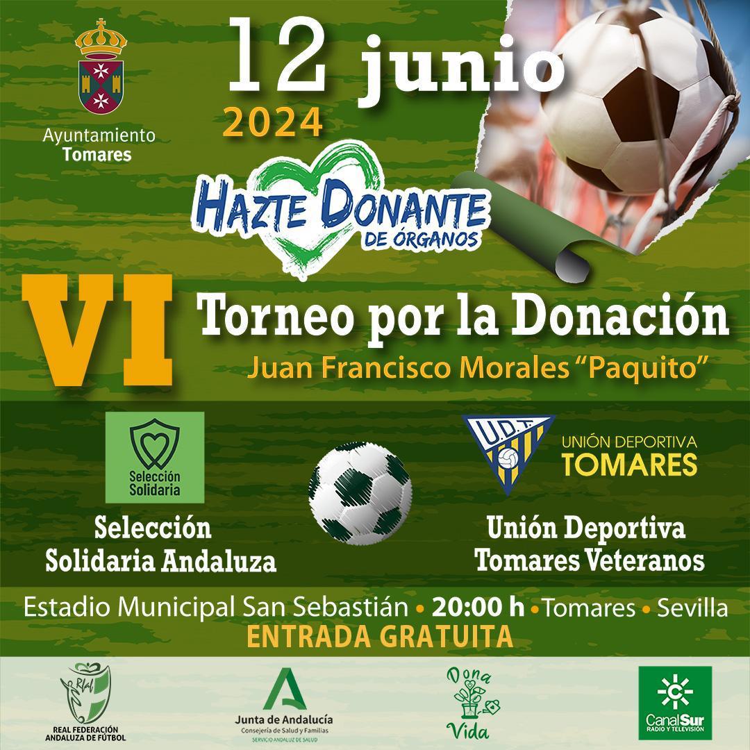 <a href="/DrPerezBernal/">José Pérez Bernal</a> <a href="/Tomares_es/">Ayuntamiento de Tomares</a> <a href="/csurDeportes/">CanalSur Deportes</a> <a href="/canalsur/">CanalSur</a> <a href="/coordtxSevHuelv/">Coordinación de Trasplantes Sevilla-Huelva</a> <a href="/A_Trasplantes/">Coordinación Autonómica Trasplantes Andalucia</a> <a href="/RFAF/">RFAF</a> <a href="/ONT_esp/">Organización Nacional de Trasplantes</a> <a href="/saludand/">Consejería de Sanidad, Presidencia y Emergencias</a> <a href="/SaludConsumoSe/">Delegación de Salud y Consumo en Sevilla</a> Va por nuestro #Donantes y ser esperanza para muchos enfermos q esperan que el milagro del trasplante suceda
#SeleccionAndaluzaSolidaria <a href="/UD_Tomares/">UD Tomares</a>
<a href="/saludand/">Consejería de Sanidad, Presidencia y Emergencias</a> <a href="/coordtxSevHuelv/">Coordinación de Trasplantes Sevilla-Huelva</a> <a href="/canalsur/">CanalSur</a> <a href="/RFAF/">RFAF</a> Gracias <a href="/Nicoborreguero/">Nicolás Borreguero</a> por tu extraordinaria acogida.
No faltéis.Esta cita salva vidas