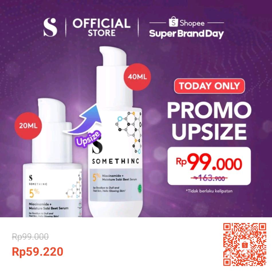 AjulSenjul's tweet photo. ‼️DISKON‼️
Somethinc lagi super brand day💕
Serum 5% Niacinamide + Moisture Sabi Beet jadi 59.220 ajaa ⇣⇣ 
 #Infodiskon
 #Somethinc 

🛒https://t.co/7MyDOriQyP https://t.co/cnFJxAQ6qX