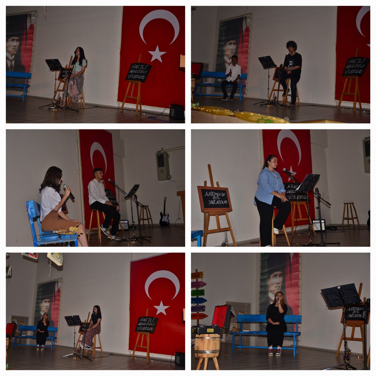 il_mem_45's tweet photo. İl Müdürümüz Mehmet UĞURELLİ, Ahmetli Anadolu Lisesi öğrenci ve öğretmenleri tarafından hazırlanan "Anadolu'da Bir Yaz Akşamı" adlı şiir dinletine katıldı. https://t.co/4vJP6xIzUq