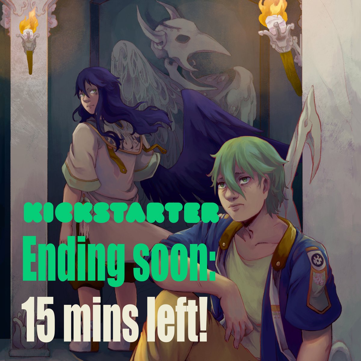 15 mins left to back Halfsoul!

Thank you to everyone who backed and shared this little project of mine. I appreciate it from the bottom of my heart.
9/9
You can grab a copy of Halfsoul here (tinyurl.com/3k774epu)  during the kickstarter.