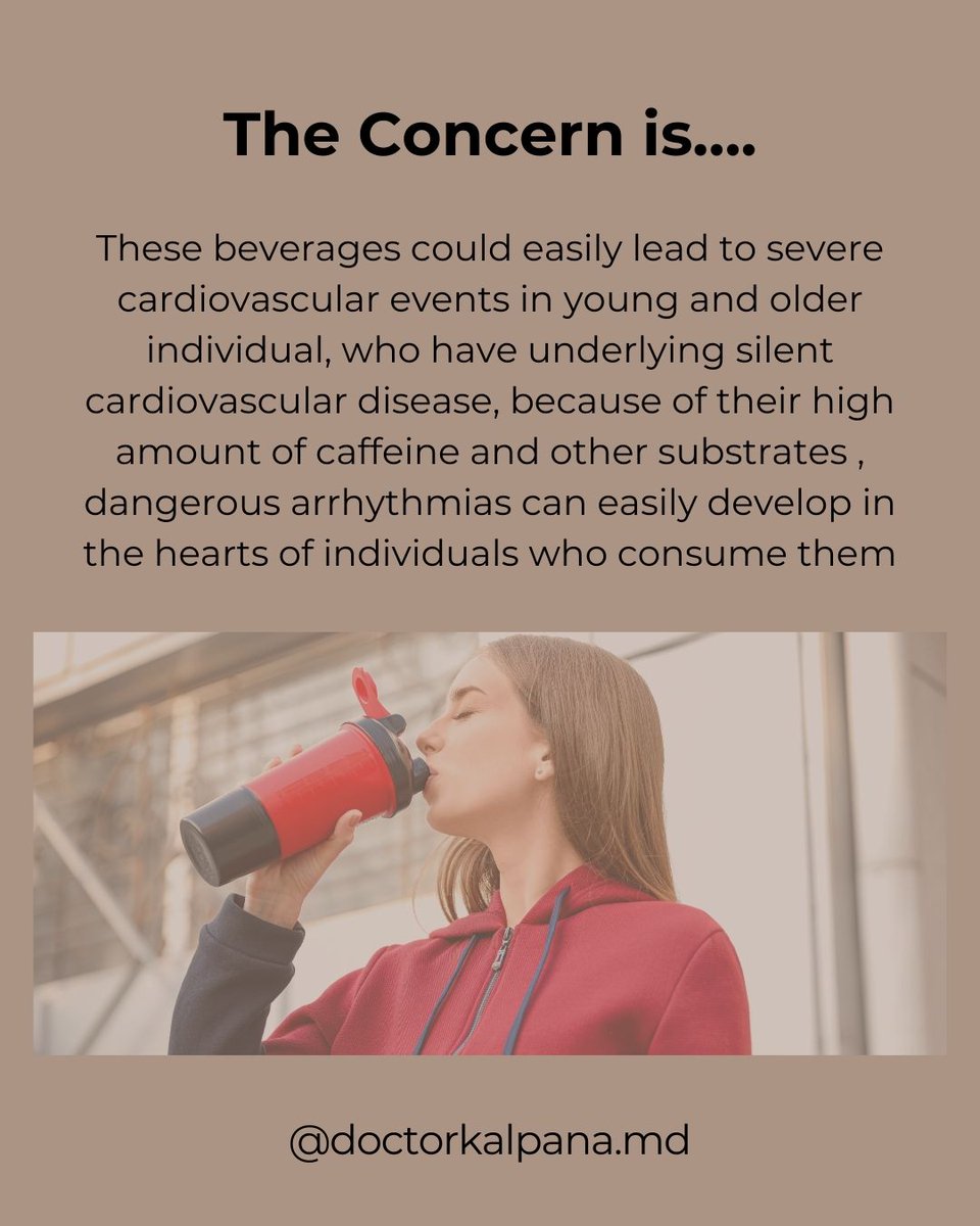 FMMACADEMY's tweet photo. Energy drinks might give you a quick boost, but the high levels of caffeine, sugar, guarana, ginseng, and taurine can put your heart at risk. Be aware of the connection between these ingredients and sudden cardiac arrest. Choose health over hype! #HeartHealth #StaySafe #Caffeine https://t.co/bnPQnQKn9v