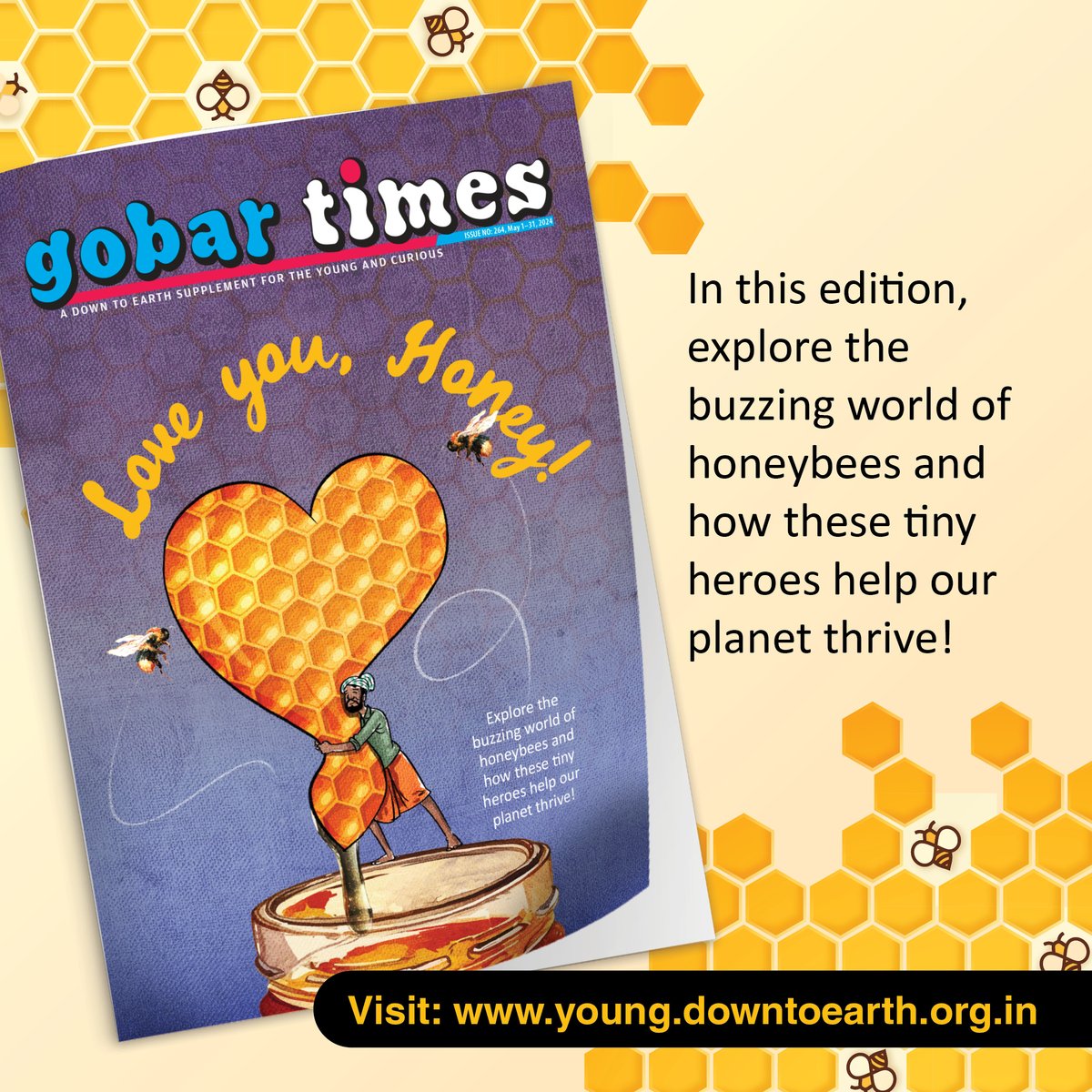 CSEINDIA's tweet photo. Explore the buzzing world of honeybees🐝 and how these tiny heroes help our planet thrive! Check out the latest edition of #GobarTimes here👇
https://t.co/gIm6TDboXf https://t.co/krhXjODO3g